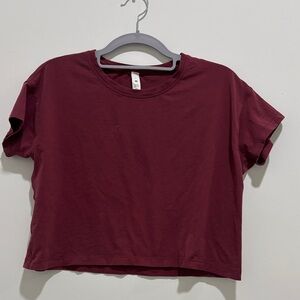 Lululemon Athletica Maroon Crop Top
